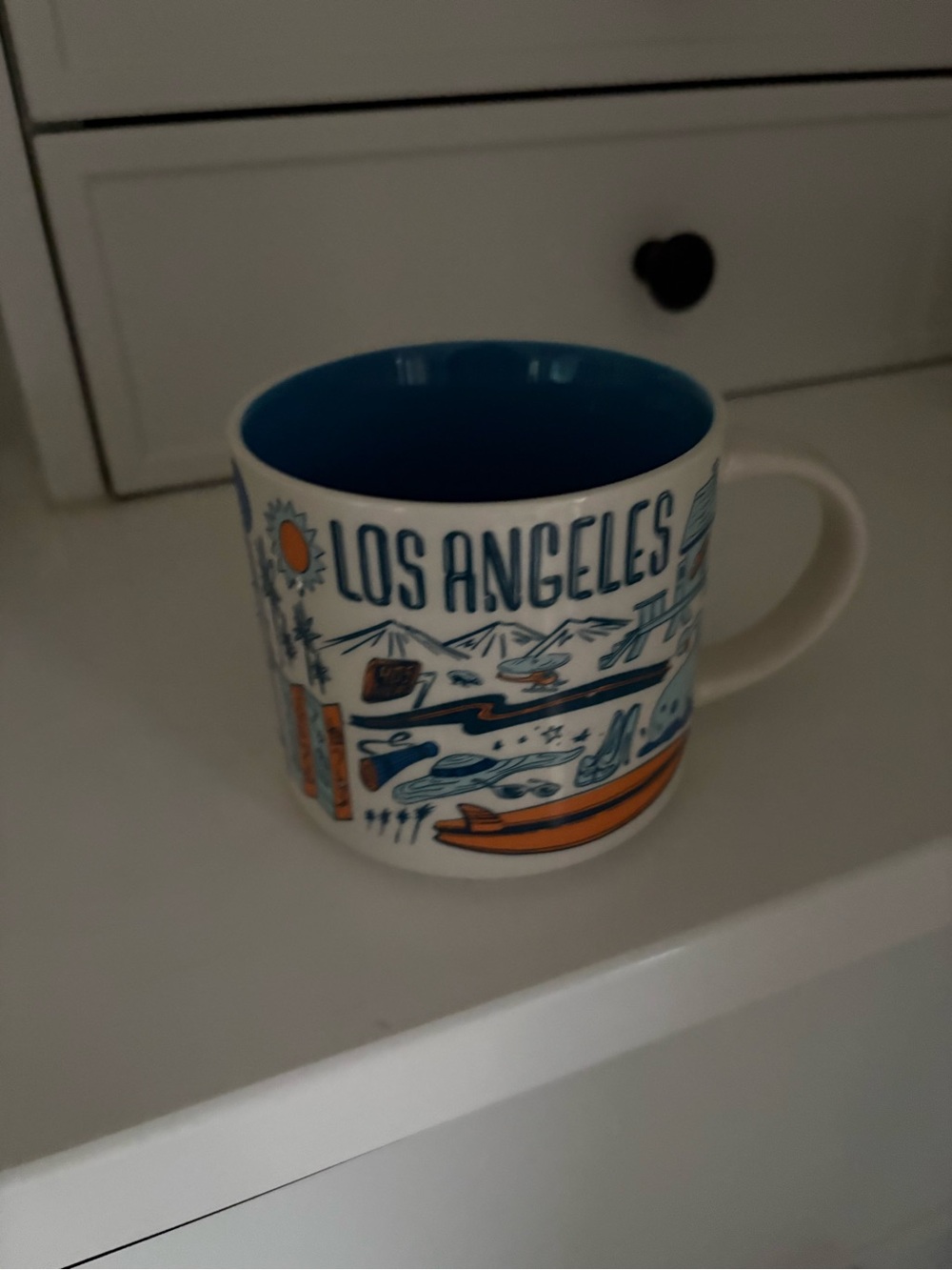 Starbucks Los Angeles Ceramic Mug - Blue & Orange